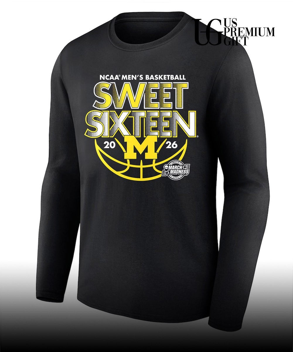 2026 Sweet Sixteen Michigan Wolverines men’s basketball NCAA March Madness shirt