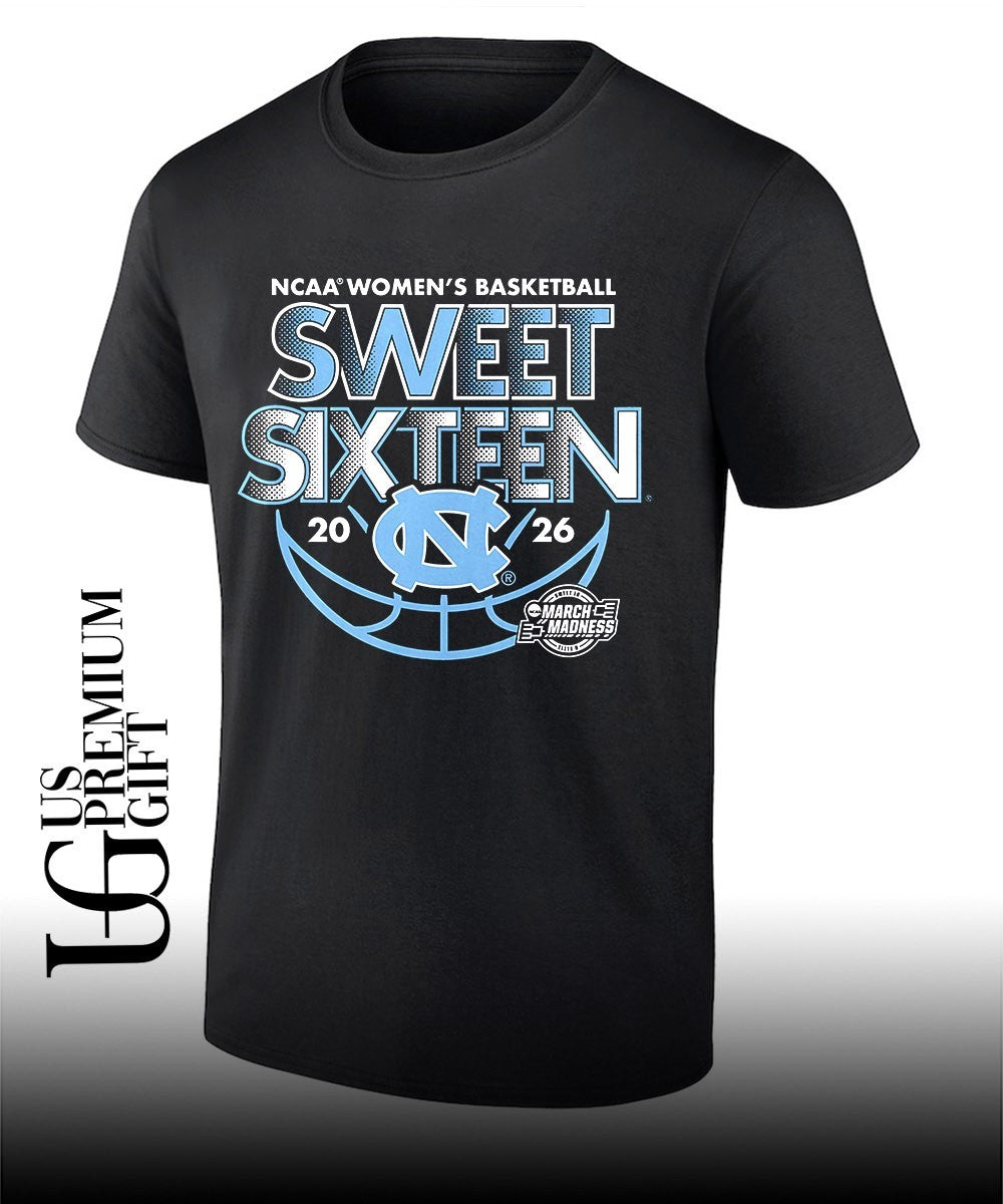 2026 Sweet Sixteen North Carolina Tar Heels Women’s basketball NCAA March Madness shirt