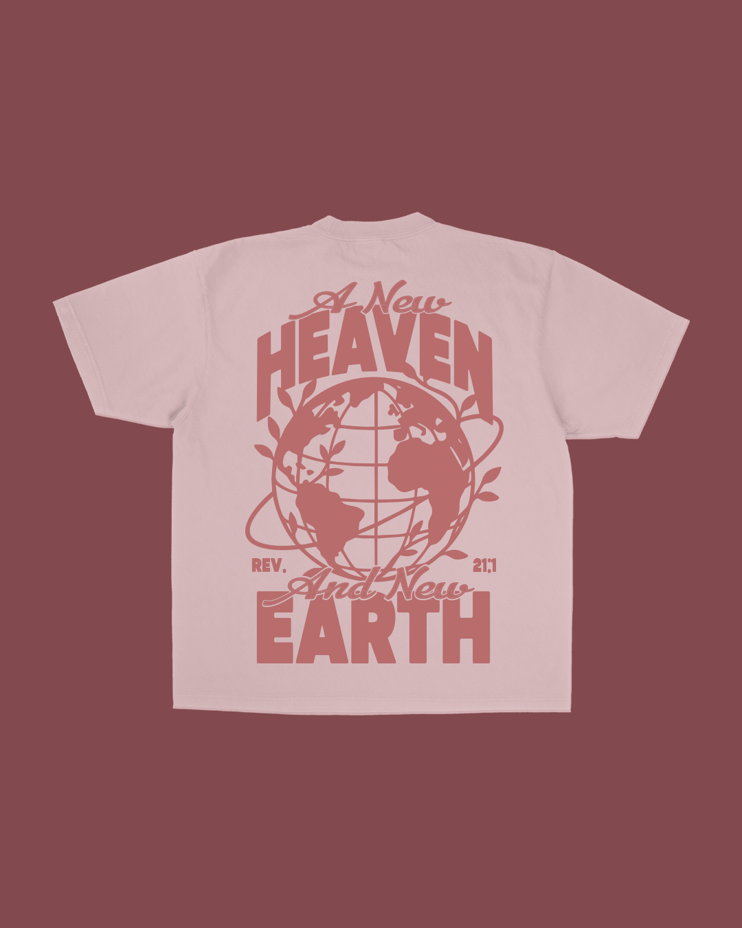 New || "A New Heaven & New Earth" Tee || Light Pink