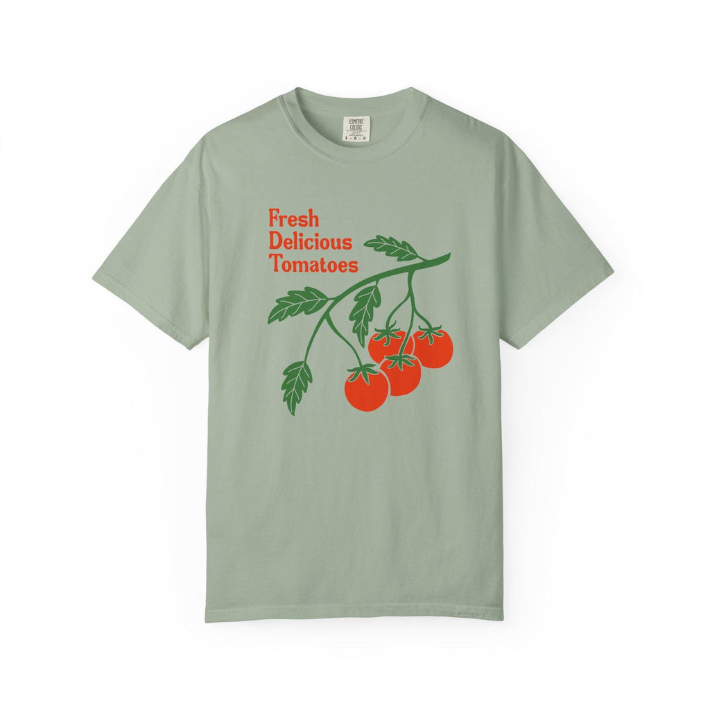 Fresh Delicious Tomatoes Tomato Vine Red Green Produce Tee Fdt (4)