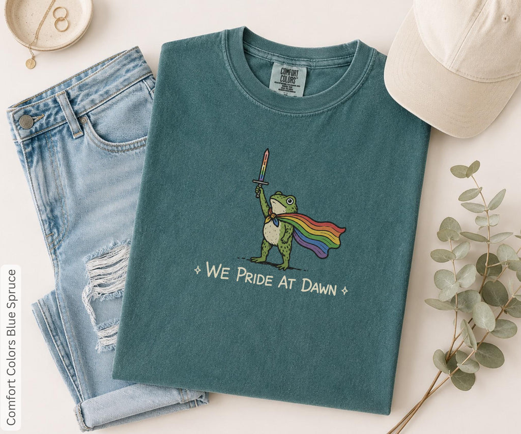 Pride Ride Dawn Frog Flag Comfort Colors Unisex T-shirt, Sweatshirt, Hoodie (4)