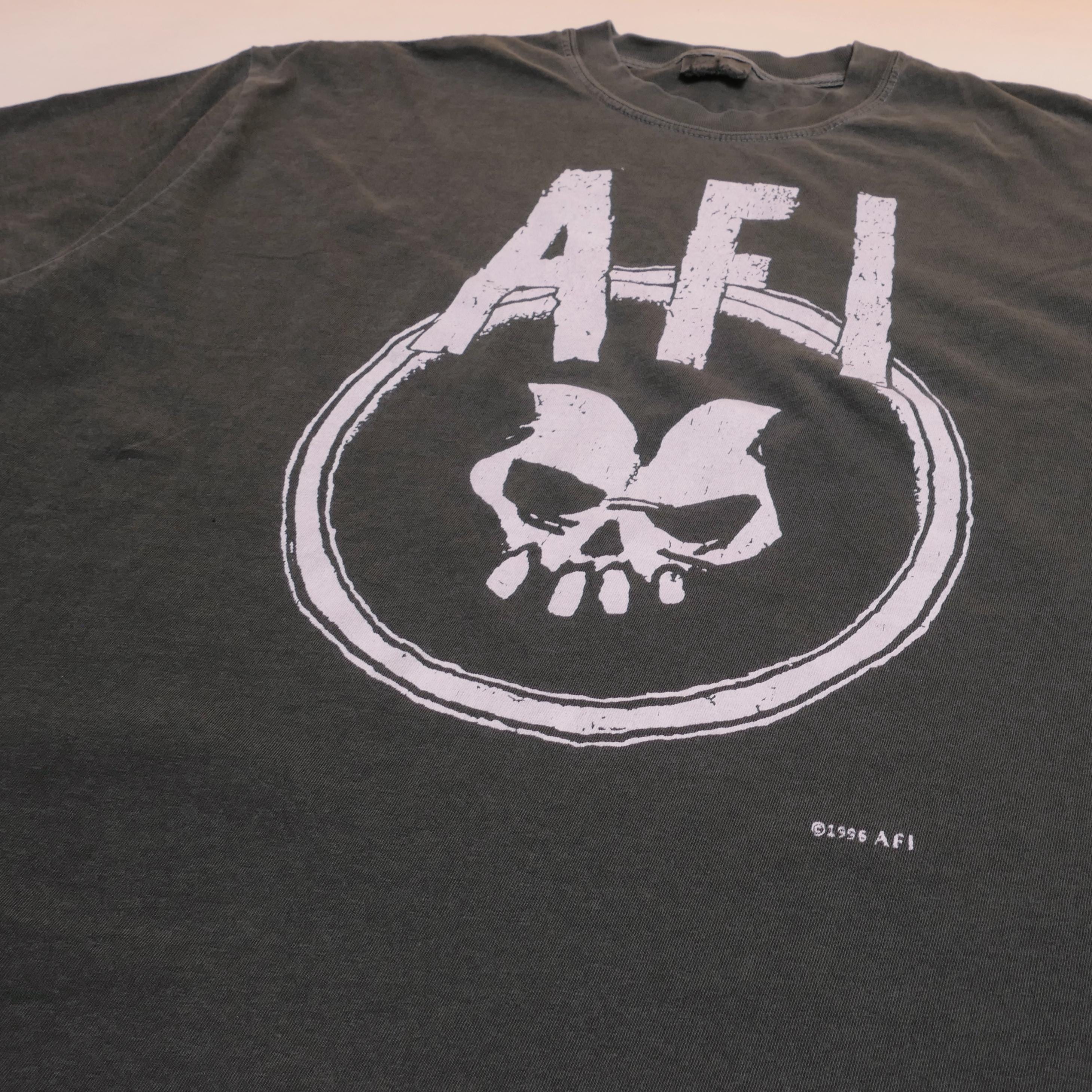 Afi Hate Punk Rock Band Tee Fire Inside Girl'S Grey American Alternative Dark Goth Skull Boxy Ultra Faded Glam Punk Xl (4)