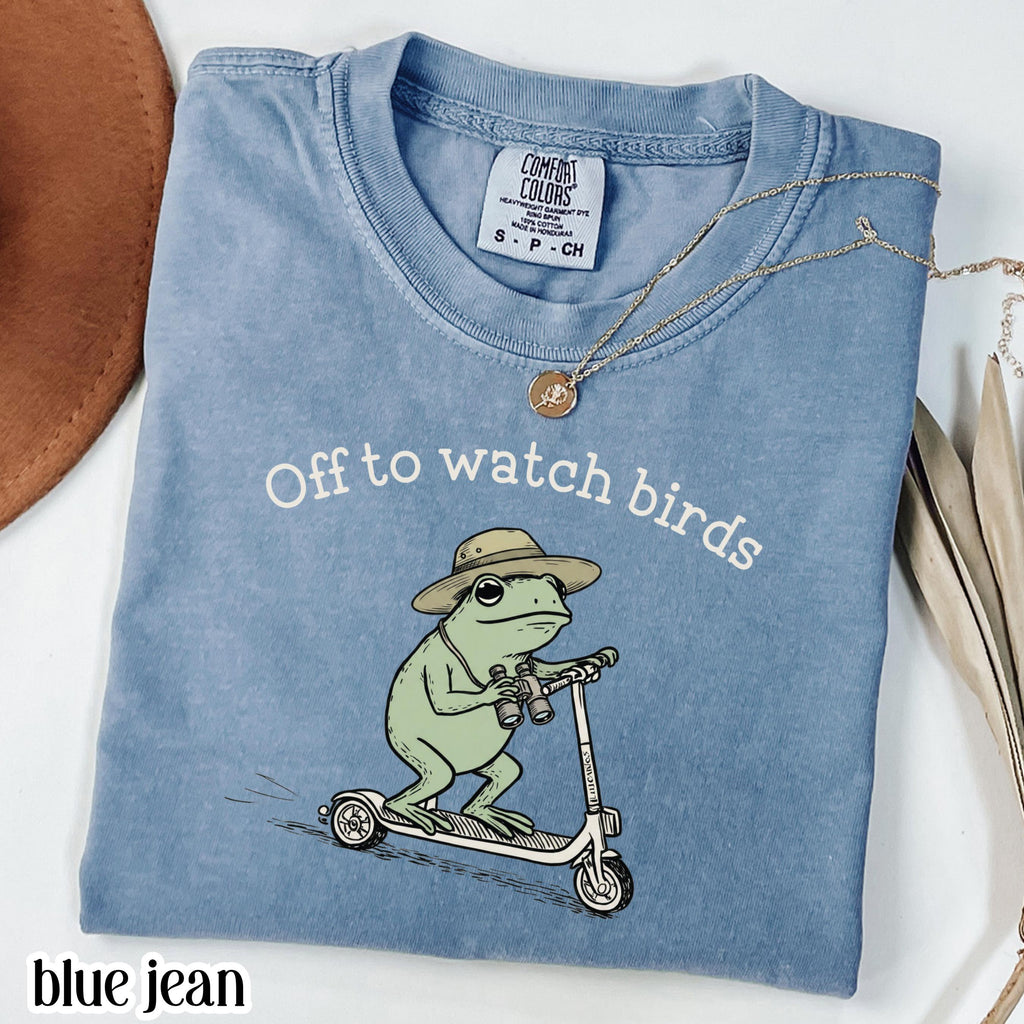 Comfort Colors Birdwatching Frog Off Watch Birds Nature Bird Enthusiast Tee Nature Lover Birding Bird Watcher (4)