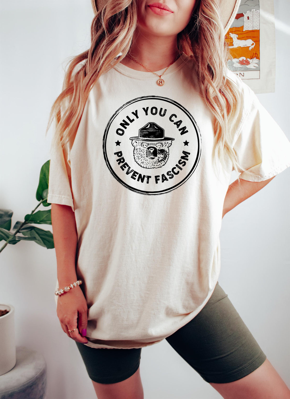 Only Prevent Fascism National Park Bear Anti Trump Comfort Tee Progressive Liberal Political (4)