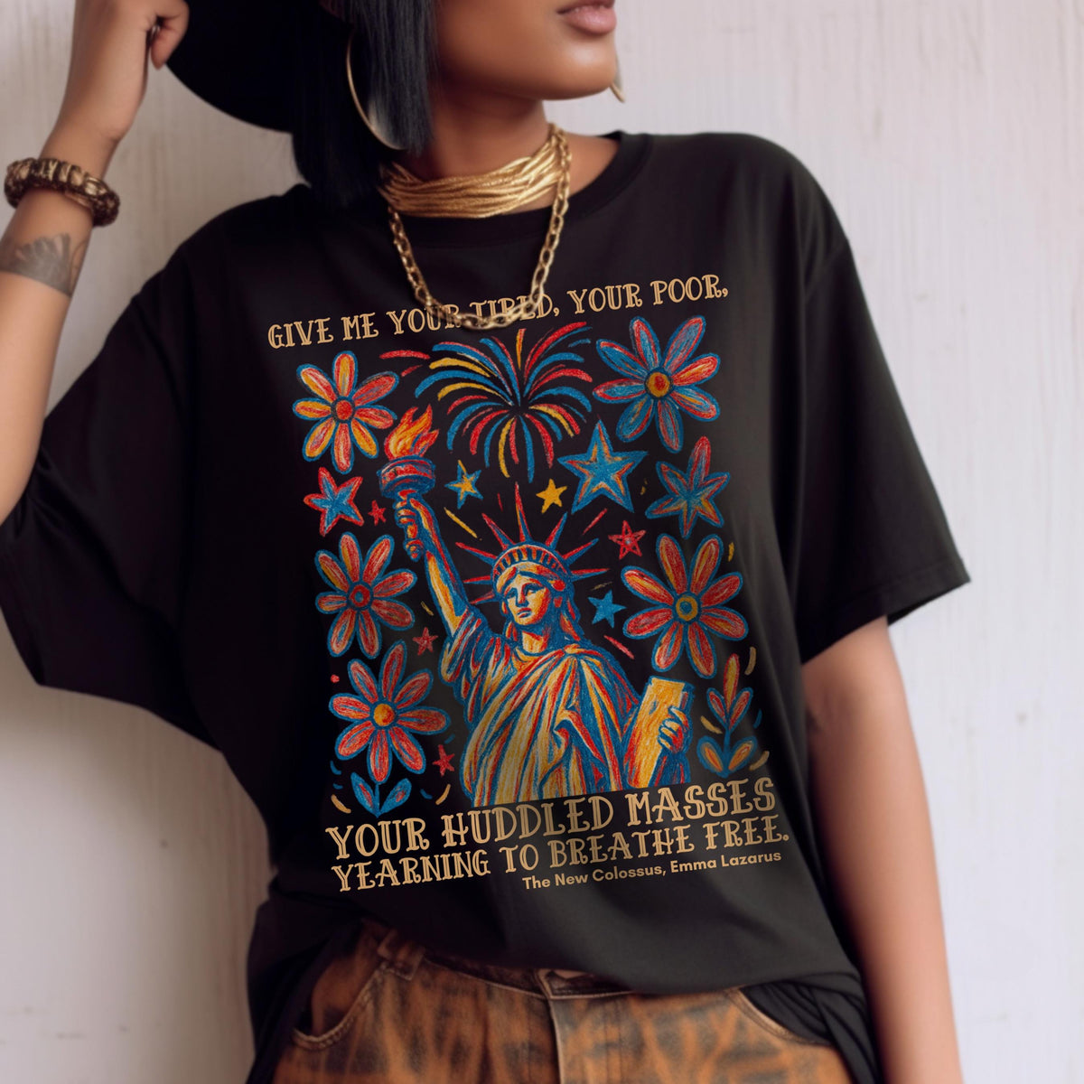 Statue Liberty Comfort Colors Liberal 4th July Protest Unisex T-shirt, Sweatshirt, Hoodie (4)