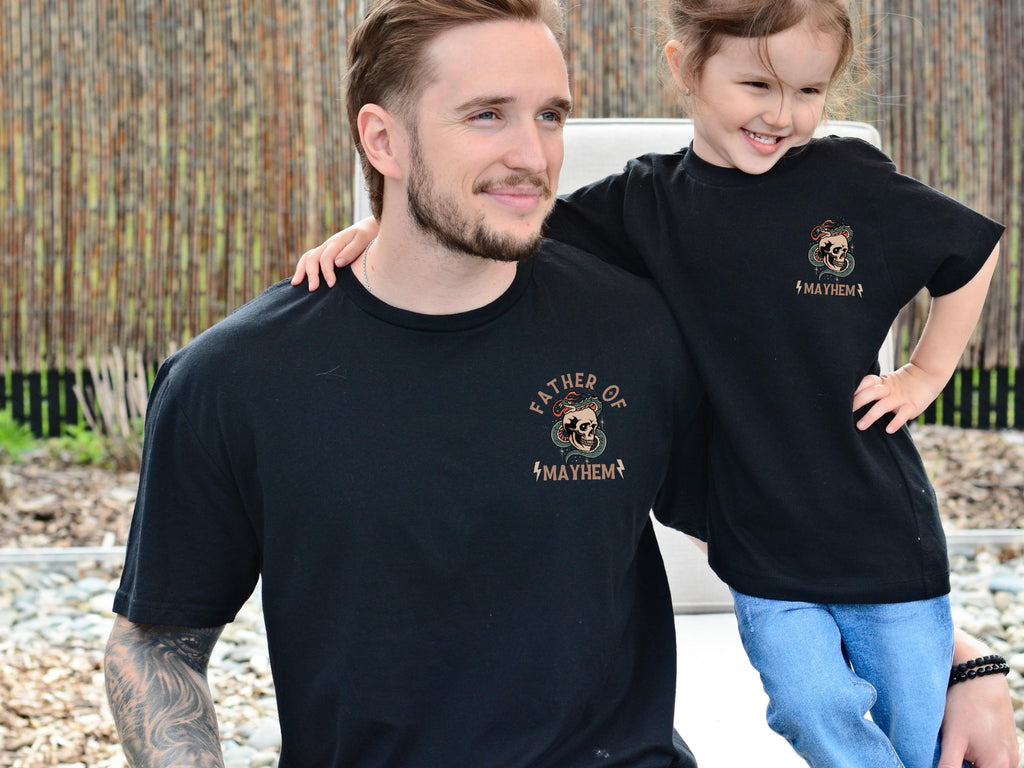 Father Mayhem Dad Matching Dad Dad Girl Father Son Father Daughter Expectant Father Dad Tee-Shirt (4)