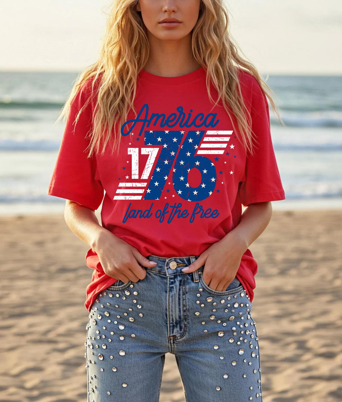 1776 America Land Free Usa Patriotic 4th July Retro Independence Day Retro Usa Tee (4)