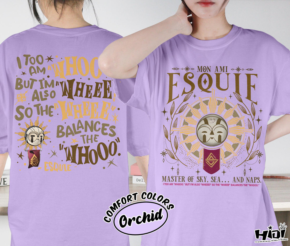 Esquie Clair Obscur Expedition 33 Comfort Colors Game Tee Expedition 33 Double Sided Esquie Gamer Tee (4)