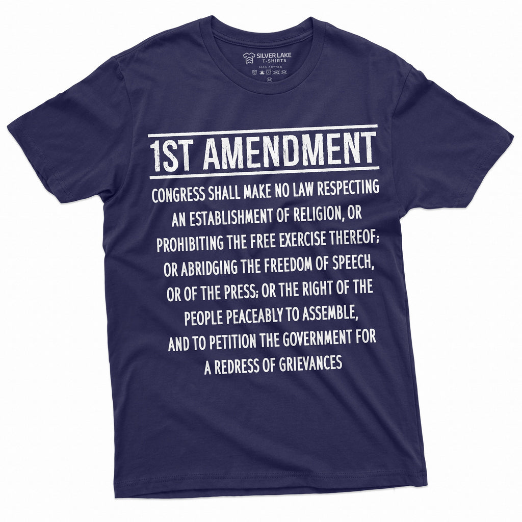 Patriotic Constitution 1st Amendment Freedom Speech Democracy Usa 4th July Tee (4)
