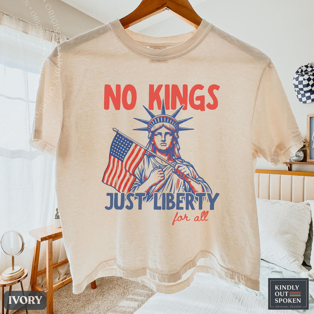 Liberal 4th July Comfort Colors Kings Liberty Ll Tee Anti Fascism Protes Progressive Patriotic (4)