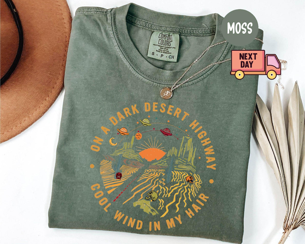 Comfort Colors Dark Desert Highway Retro Adventure Hiking Camping Travel Boho Nature (4)
