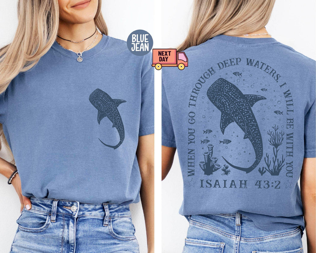 Comfort Colors Whale Shark Beachy Shark Jesus Beachy Tee Summer Christian Ocean Coconut Girl (4)