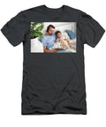 Dad Reads A Book Lying In White Bed To His Son Child Before Going To Bed #3 T-Shirt