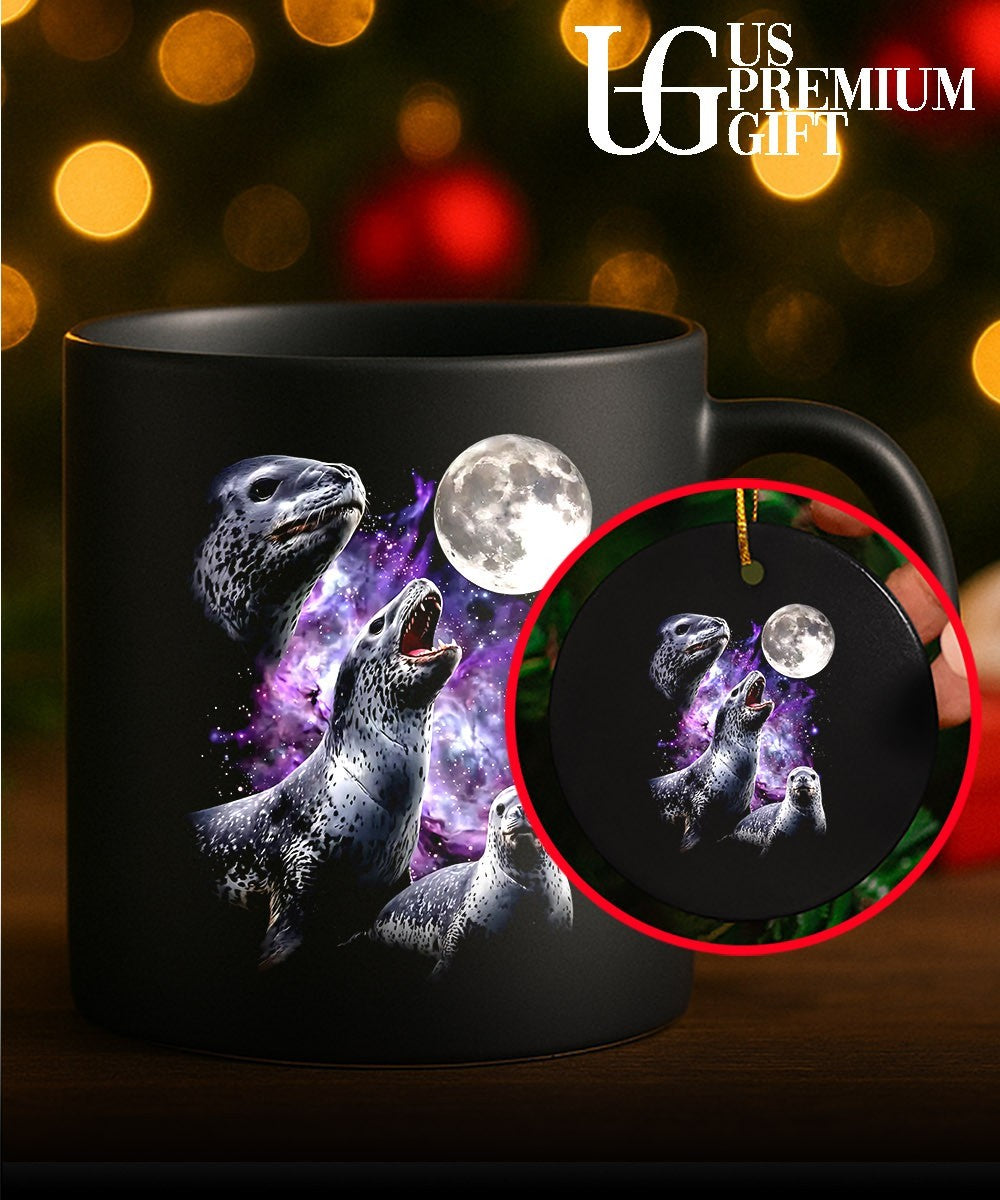 3 seals howling at the moon shirt