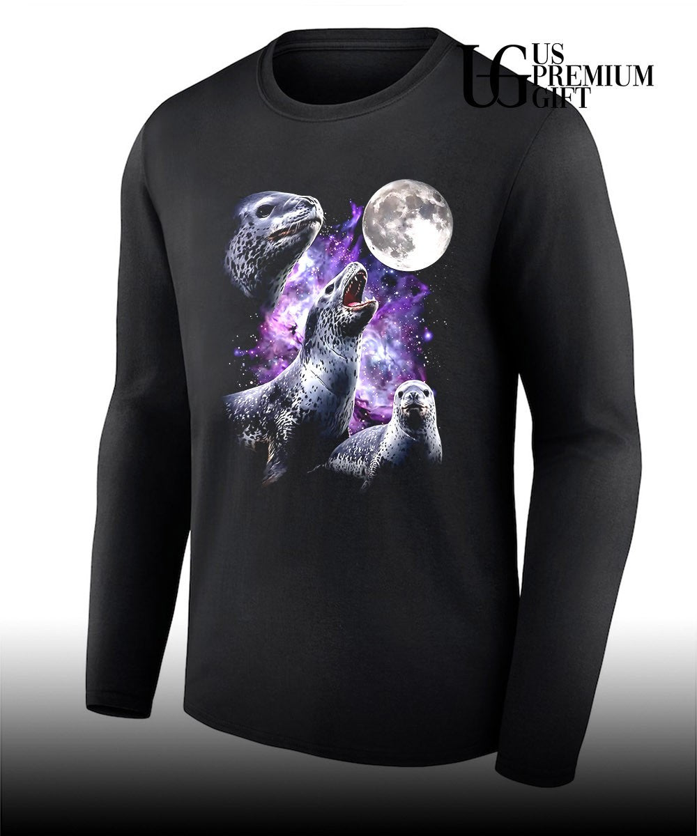 3 seals howling at the moon shirt
