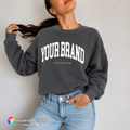 Custom Design Women's Crewneck Garment Washed Sweatshirt