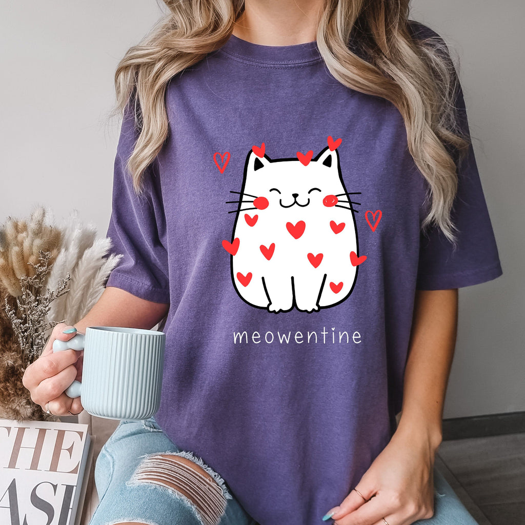 Comfort Colors Cat Valentine Valentines Day Meowentine Valentine Valentine Valentine Ca (5)