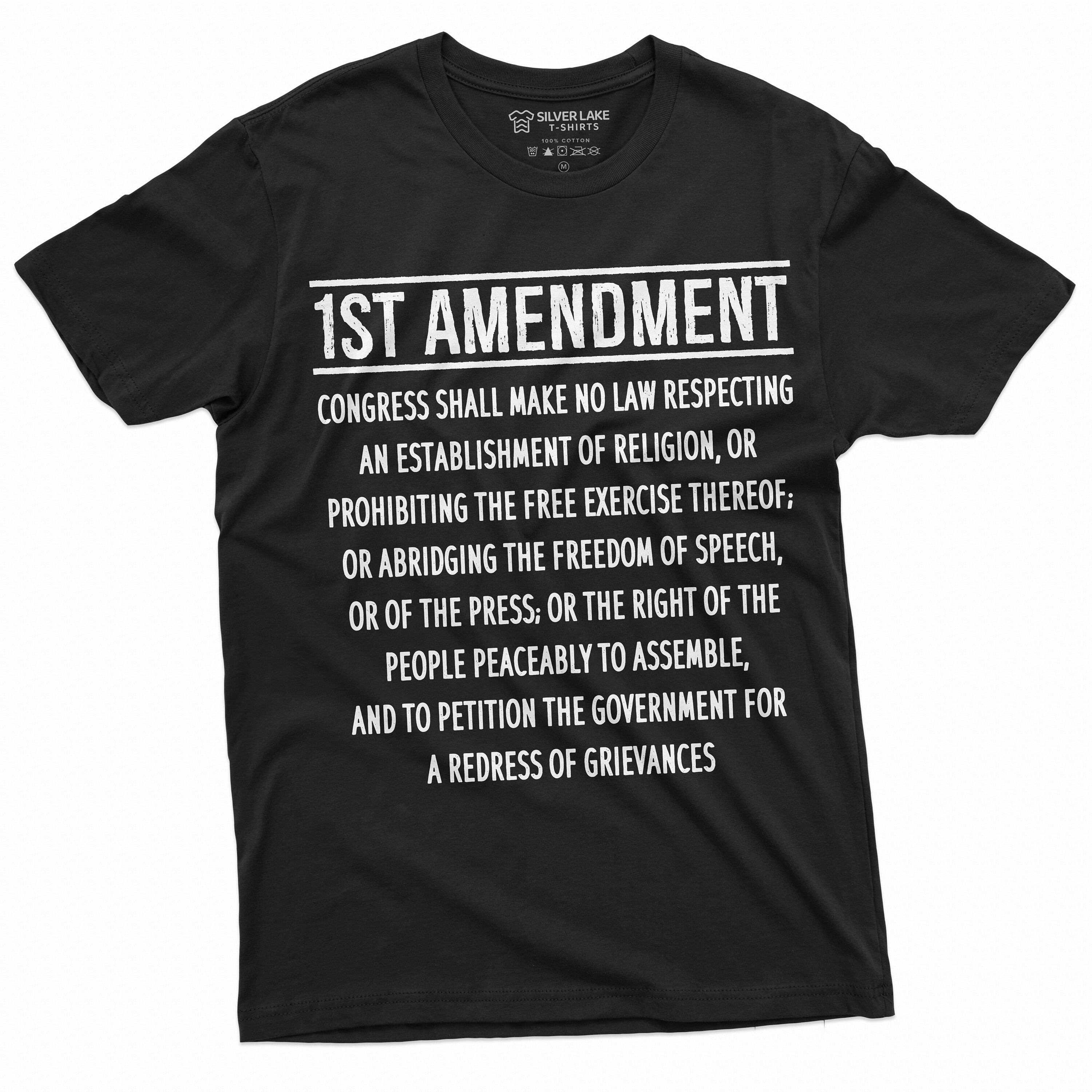 Patriotic Constitution 1st Amendment Freedom Speech Democracy Usa 4th July Tee (5)