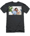 Dad Reads A Book Lying In White Bed To His Son Child Before Going To Bed #4 T-Shirt