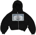 Y2k Oversized Graphic Hoodies Unisex Grunge Zip up Hoodie Cute Hoodies for Teen Girls and Boys 2000s Emo Clothes