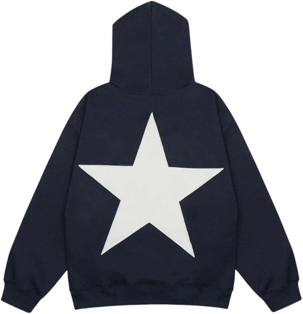 Star Hoodies Y2k Oversized Graphic Hoodies Aesthetic 90s Crewneck Sweatshirt Long Sleeve Pullover Tops