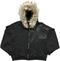 Grunge Clothes Unisex Y2k Top Vintage Jacket Zip Up Hoodies Printed Long Sleeve Hoodie Fur Collar Fashion Outgoing