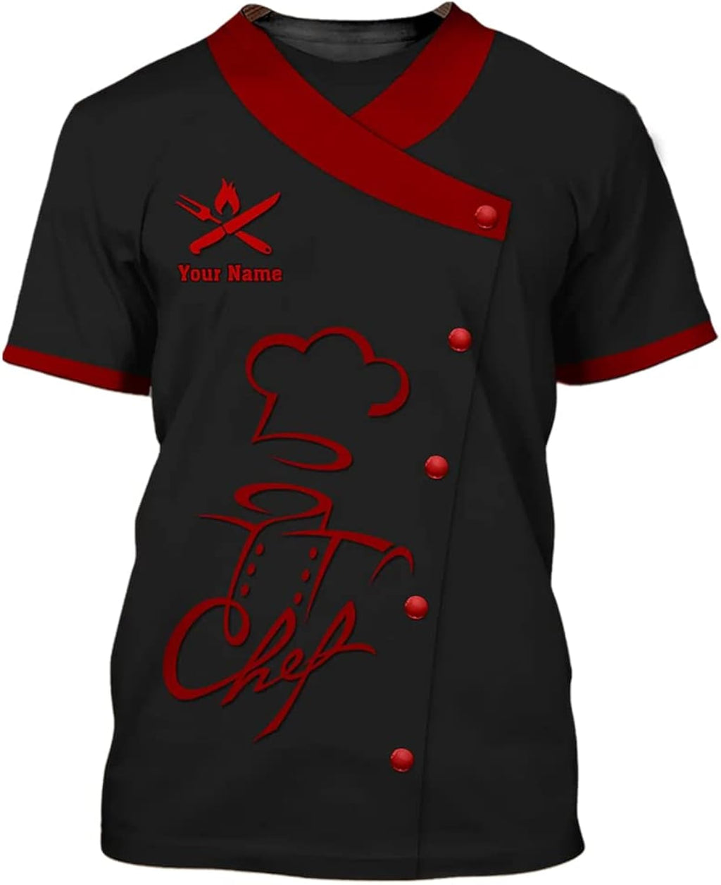 Custom Chef Shirt 3D All Over Printing – Personalized Cooking Tee for Culinary Pros, Grill Masters & Cooks