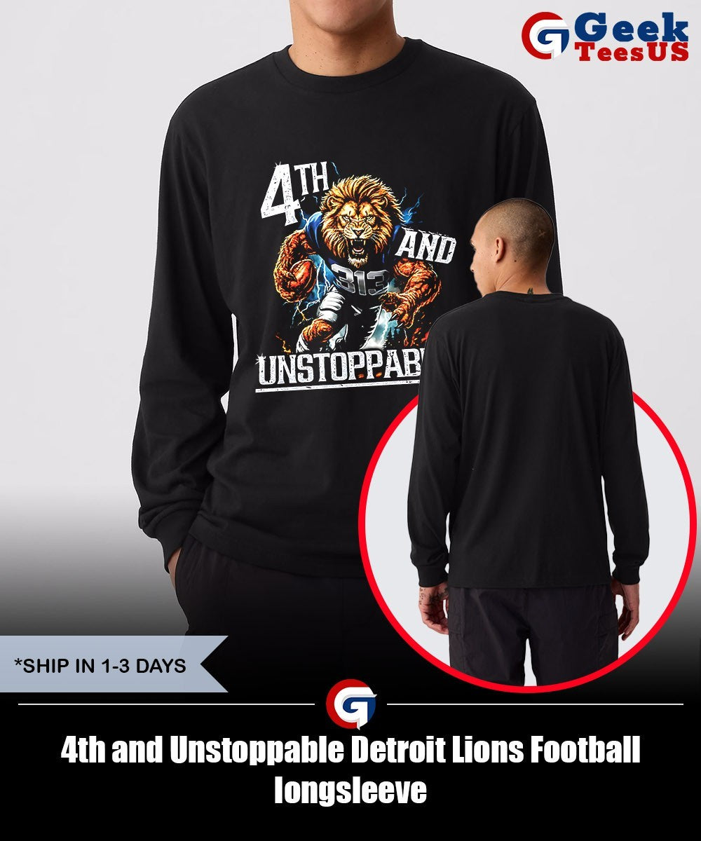 4th and Unstoppable Detroit Lions Football shirt