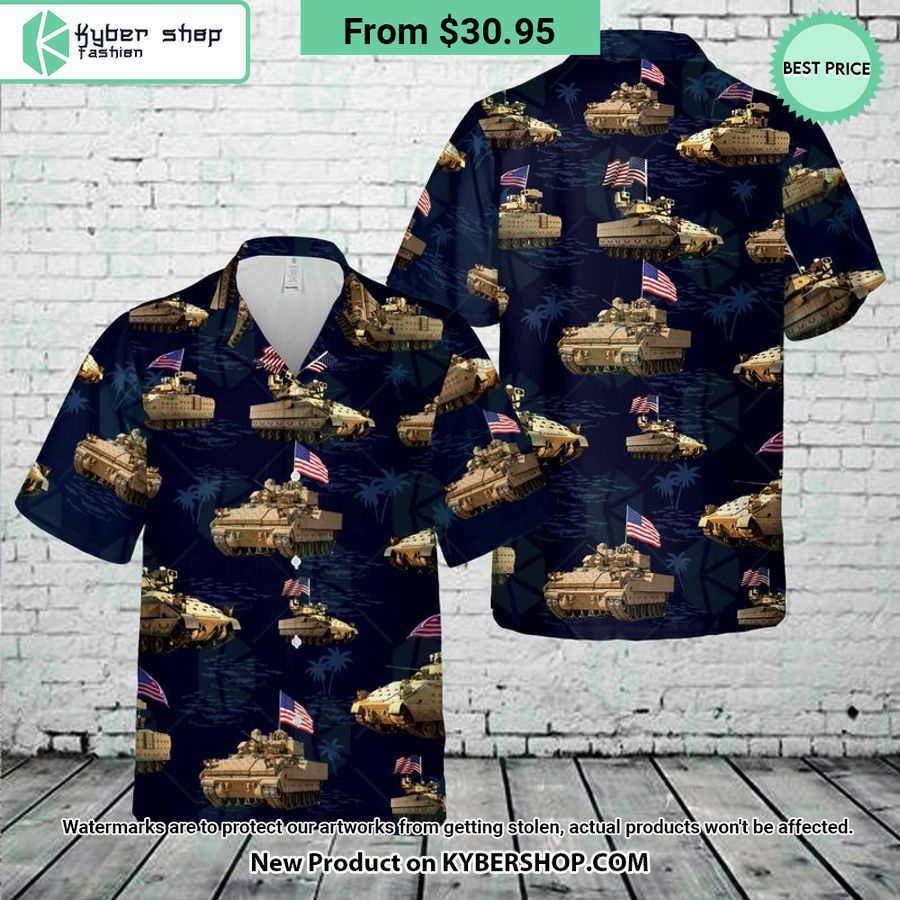 4th July US Army M2A3 Bradley Hawaiian Shirt