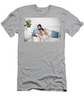 Dad Reads A Book Lying In White Bed To His Son Child Before Going To Bed #5 T-Shirt