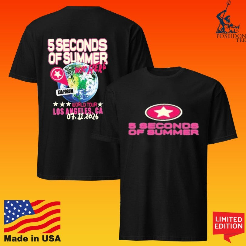 5 Seconds Of Summer Los Angeles City Event T-shirt