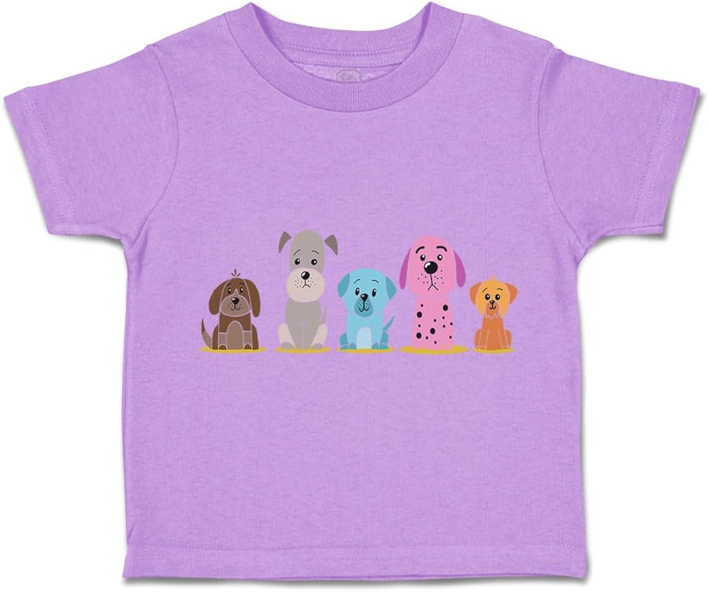 Toddler T-Shirt Dogs Puppy Family Dog Lover Pet Cotton Cute Boy & Girl Clothes