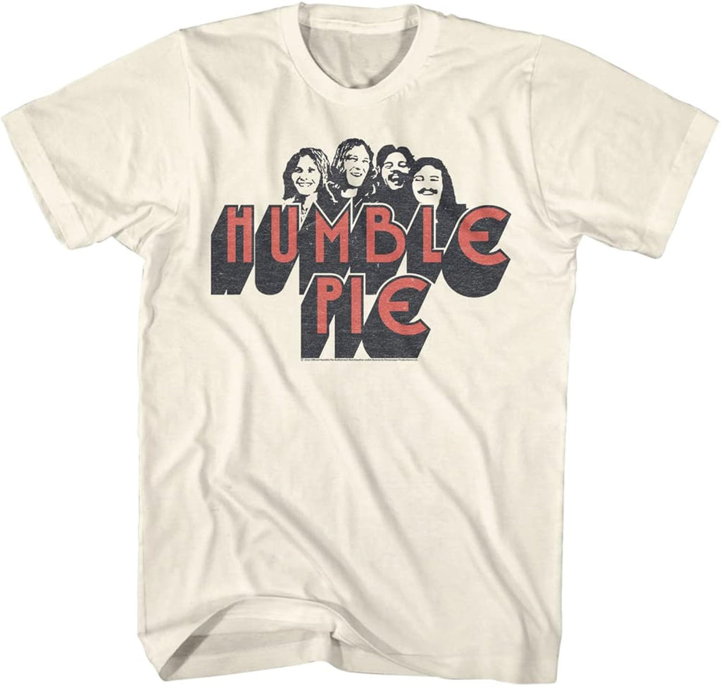 Humble Pie 70s Rock Music Band Image Adult Short Sleeve T-Shirts Fun Tshirts Cool Graphic Tees