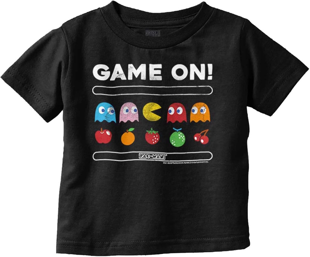 Official PAC-MAN Baby and Toddler T Shirt | Retro 80s Gamer Graphic Tee for Kids