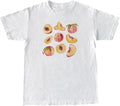 Vintage Peaches Printed Graphic Tees Summer Women Cute Short Sleeve Summer T-Shirt Fruit Shirt Aesthetic Tops