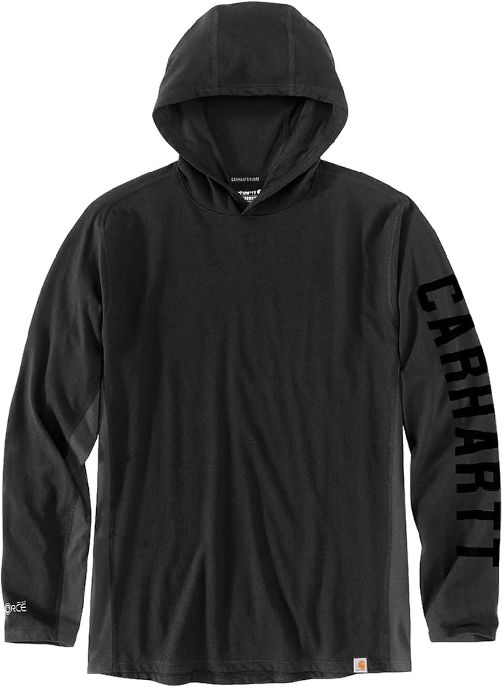 Men's Force Relaxed Fit Midweight Long-Sleeve Logo Graphic Hooded T-Shirt