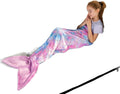 Toddler Mermaid Tail Blankets Glittering Cozy Soft Flannel Rainbow Colorful Gifts All Season for Toddlers/Kids
