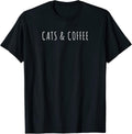 cats and Coffee Funny cat Theme Texted By Coffee Lover Men Women Kids T-Shirt