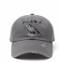 F-Caw-F Crow Hat,Adjustable Vintage Raven Embroidered Baseball Cap,for Men and Women