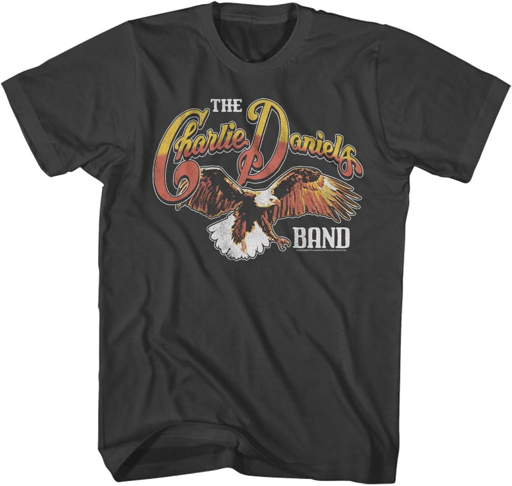 The Charlie Daniels Band Eagle Adult Smoke Short Sleeve T Shirt Country Music Vintage Style Graphic Tees