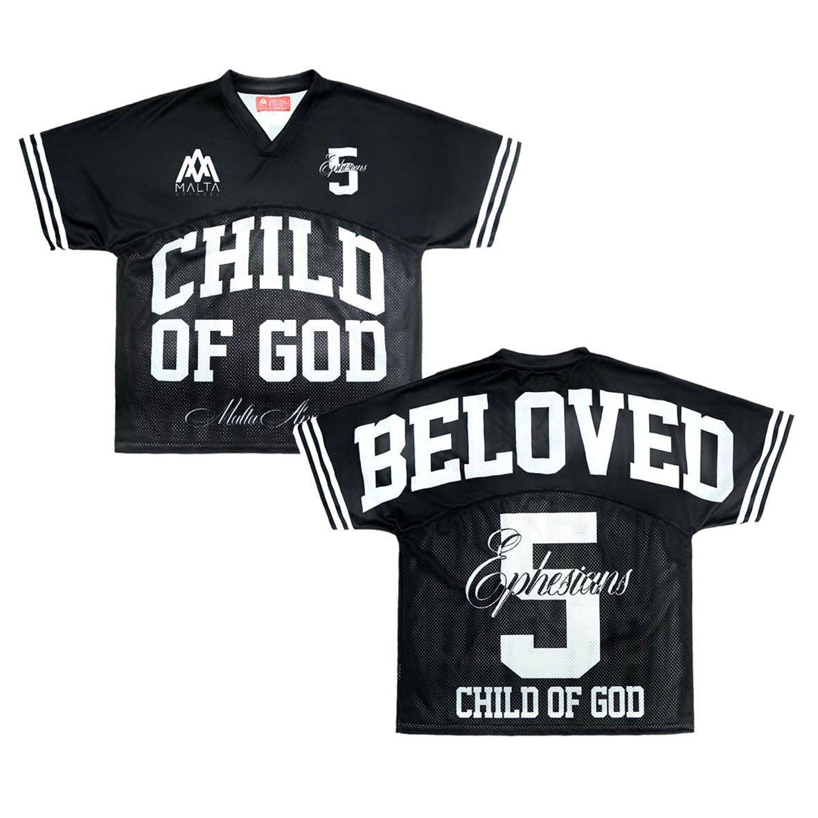 Beloved Child of God Jersey - Black (Oversized)