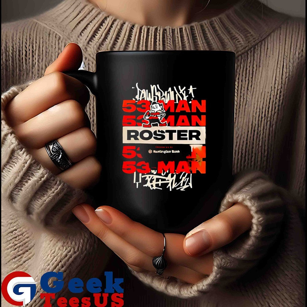53 Man Roster 2025 Cleveland Browns T-shirt