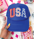 USA Cherries -  Foam Otto Royal Blue Trucker Hat