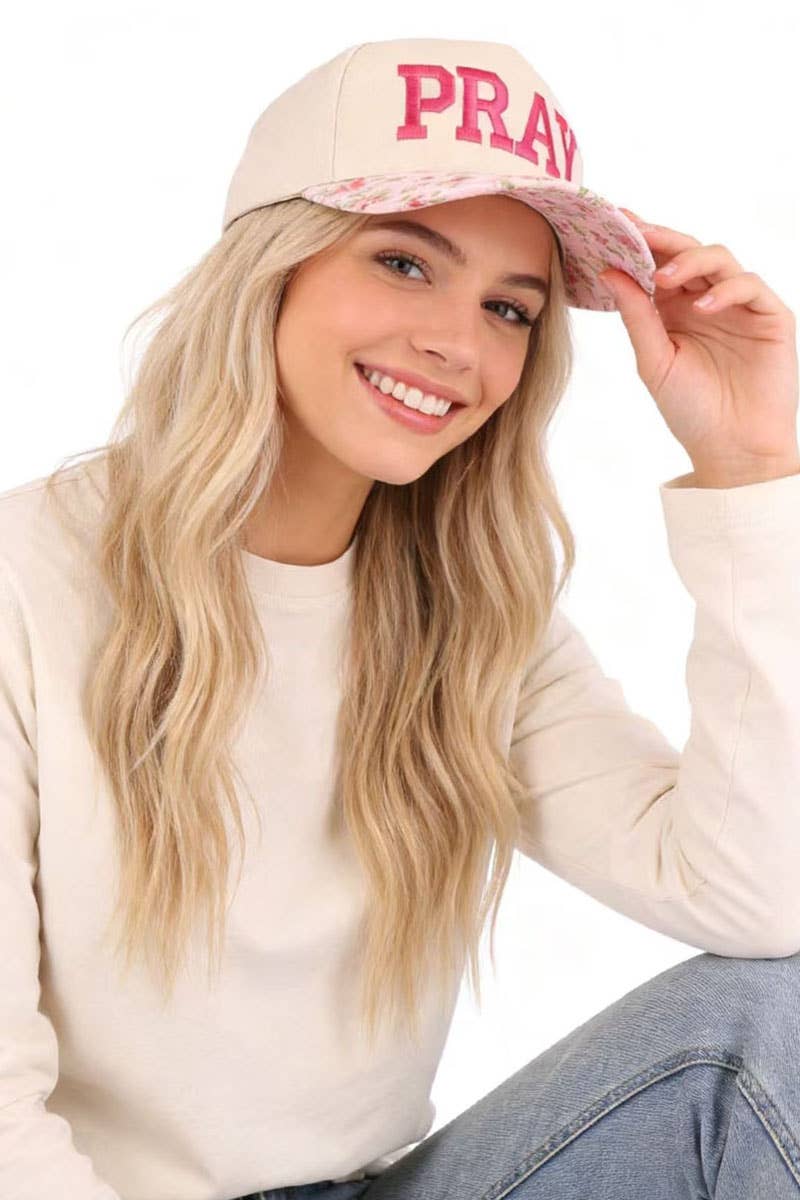 Pray Two Tone Cotton Hat - Zenana