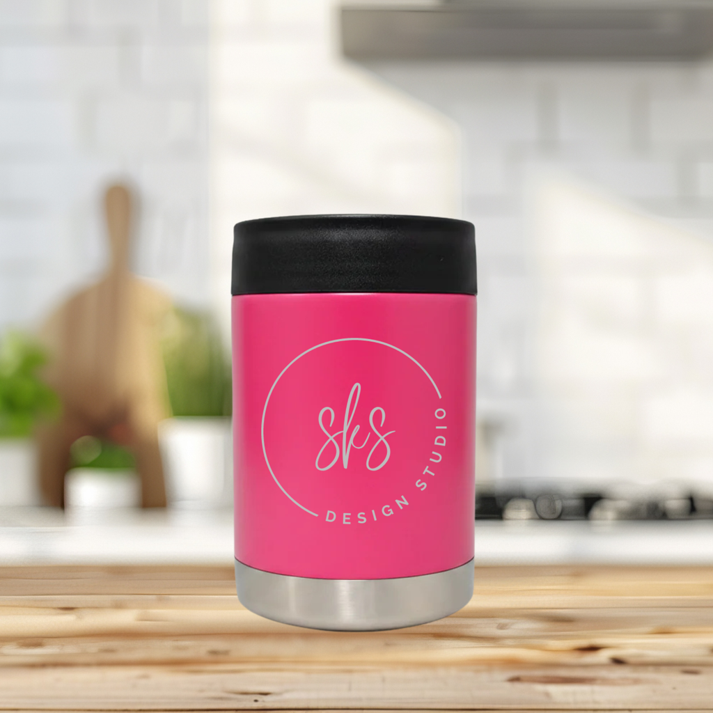 Custom Logo | Engraved | 12oz Stainless Steel Can Cooler