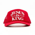 Jesus Is King Foam Trucker - Red