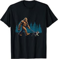 Boston Terrier and Bigfoot - Boston Bull Terrier Lover T-Shirt