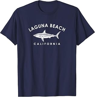 Laguna Beach California CA Vintage Shark Souvenir Mens Kids T-Shirt