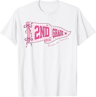 Second Grade Dream Team Pennant Flag Back to School Teacher T-Shirt