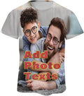 Custom T-Shirt Personalized Photos&Text Shirts All Over Print Short Sleeve Shirts for Men Women